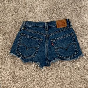 Denim short shorts